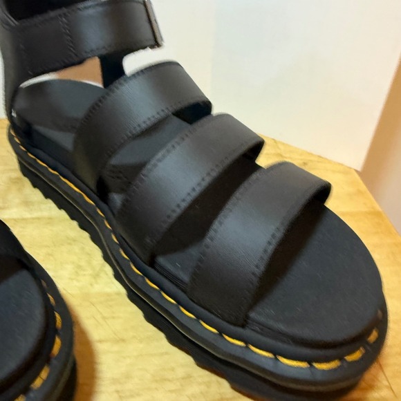 Dr Martens Blaire Black Leather Platform Gladiator Sandals Womens Size 10 - Picture 2 of 16